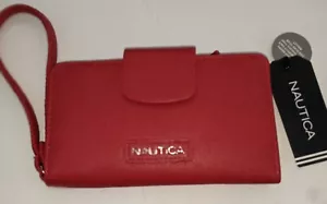 NAUTICA RFID Wristlet Wallet, Red - Picture 1 of 3