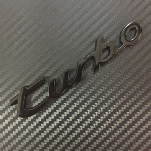 Car Badge Turbo 5'' Metal Black  for A180 C63 C200 A207 Trunk Emblem Sticker - Bild 1 von 7
