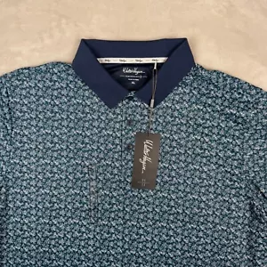 Polo de golf Walter Hagen Performance 11 estampado floral Dogwood Ditsy azul XL NUEVO - Imagen 1 de 10