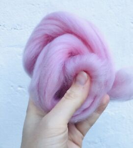 Baby Pink 100% Pure Corriedale Wool Tops Roving for Dry and Wet Felting, 10g