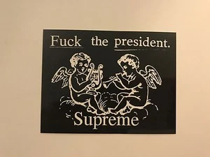 Pegatina Supreme Fck The President FTP SS17 negra - Imagen 1 de 1