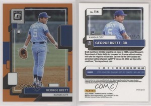 2022 Panini Donruss Optic Orange Prizm /125 George Brett #114 HOF