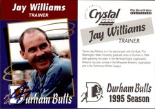 Jay Williams Signed 1994 Herald-Sun Durham Bulls #NNO Card Auto