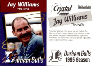 Jay Williams Signed 1994 Herald-Sun Durham Bulls #NNO Card Auto