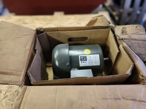Weg 1/2 HP 3 Ph B56 Fr 60 HZ 1730 RPM Inverter Duty Motor Nema MG1 part 30 & 31 - Picture 1 of 12