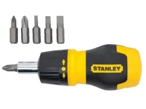 Stanley 66-358 Ratcheting Multi-Bit Stubby Screwdriver - Picture 1 of 4