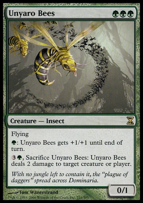 Unyaro Bees ~ Heavily Played Time Spiral MTG Magic UltimateMTG Green Card - Image 1 of 1