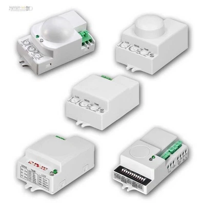WORLD-TRADING-NET Mikrowellen / Radar HF Bewegungsmelder zum Einbau, 5 Typen, 230V, LED geegnet