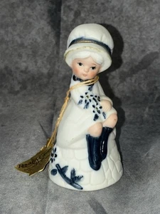 1961 Jasco Royal Majestic Bells Biskuit blau und weiß Figur mit Original Etikett - Bild 1 von 11