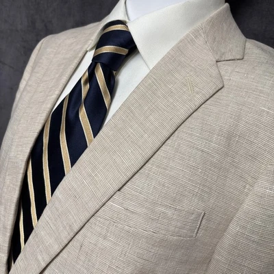 J Crew Sport Coat 40R Beige Linen Thompson Blazer Jacket Casual Classic Business - Image 1 of 4