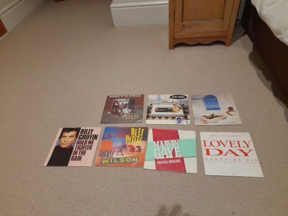 Collection 7 Soul 7" vinyl Records Marvin Gaye Sam Cooke Jackie Wilson Withers - Image 1 of 1