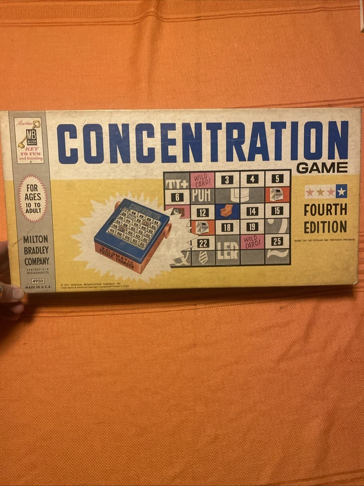 1961 Milton Bradley Concentration Board Game Fourth 4th Edition Complete Vintage - Image 1 of 4