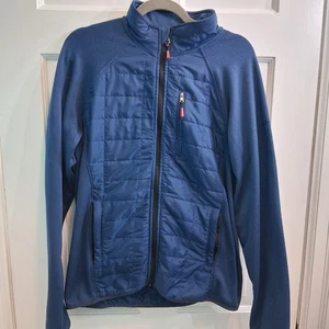 Orvis Blue Quilted Insulated Fleece Men’s Soft Jacket Size Medium Fall Coat - Picture 1 of 19
