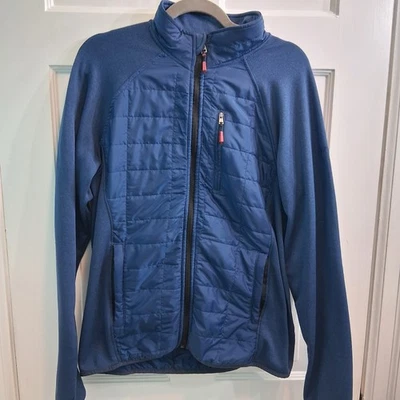 Orvis Blue Quilted Insulated Fleece Men’s Soft Jacket Size Medium Fall Coat - Image 1 of 4