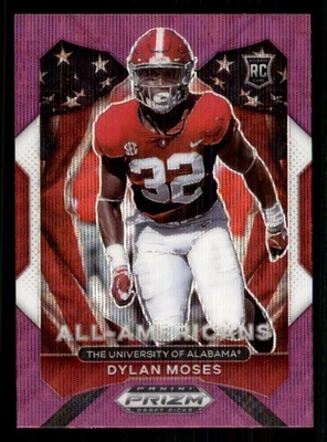 2021 Prizm Draft Picks Purple Wave #190 Dylan Moses Rookie Alabama Crimson Tide - Image 1 of 2