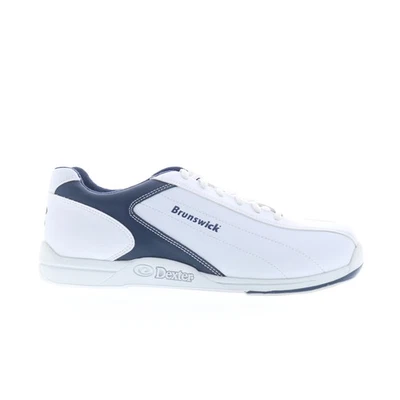 Zapatos de boliche deportivos Brunswick K-MART#6A para hombre de cuero blanco con cordones 8 Foto 1 de 4