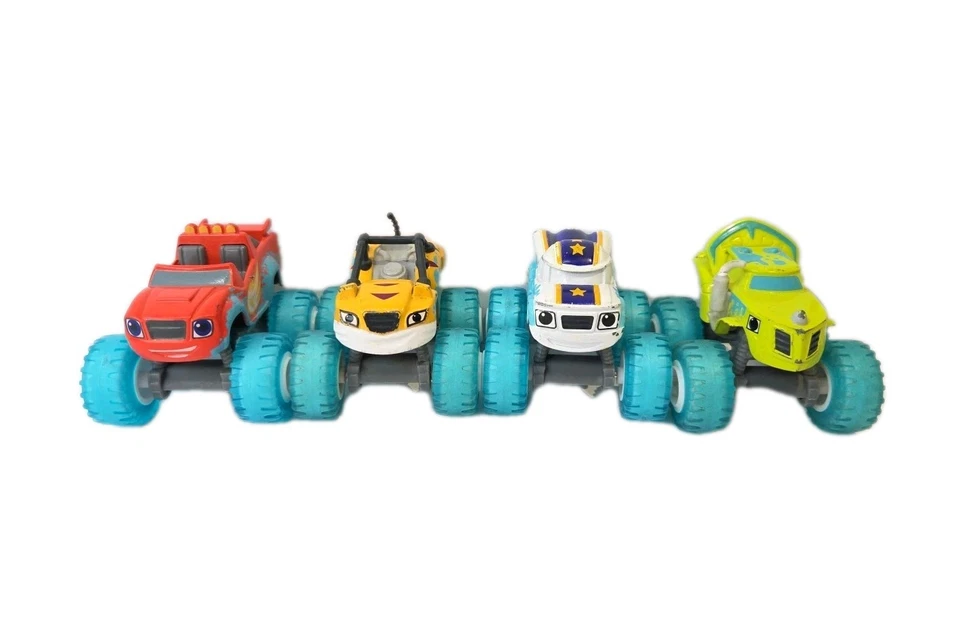 4× Blaze And The Monster Machines Trucks Bundle Diecast Cars Water Wheels RARE - Image 1 of 4