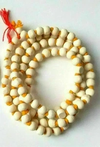 Tulsi Japa Mala Original Wooden Handmade Prayer MALA 108 Beads for Pooja Iskon - Picture 1 of 3