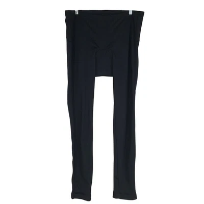 NOVARA - MEN'S XL - BLACK PADDED NYLON BLEND FLEECE LINED CYCLING PANTS - Image 1 of 4