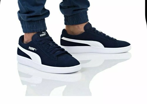 Scarpe da ginnastica uomo Puma V2 basse scamosciate casual sneakers scarpe da ginnastica in pizzo taglia 10