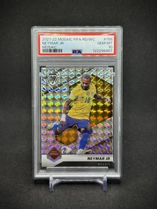 Neymar 2021-22 Panini Mosaic World Cup Mosaic Prizm PSA 10 Brazil - Picture 1 of 3