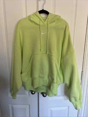 Sudadera con capucha para mujer Nike Phoenix de gran tamaño verde lima talla M Foto 1 de 4