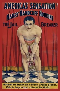 12860.Dekoration Poster.Home Room Wand Interior Art Design.Harry Houdini Show - Bild 1 von 1