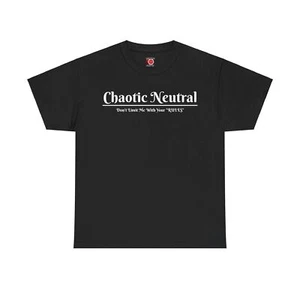 Chaotic Neutral: Don't Limit Me with Your "RULES" Unisex Heavy Cotton Tee - Picture 1 of 13