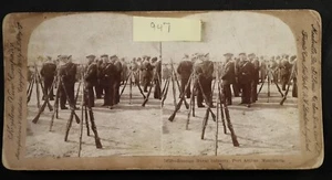 Russian naval Infantry Port Arthur Manchuria Stereoview - Keystone 14520 - BL947 - Picture 1 of 3