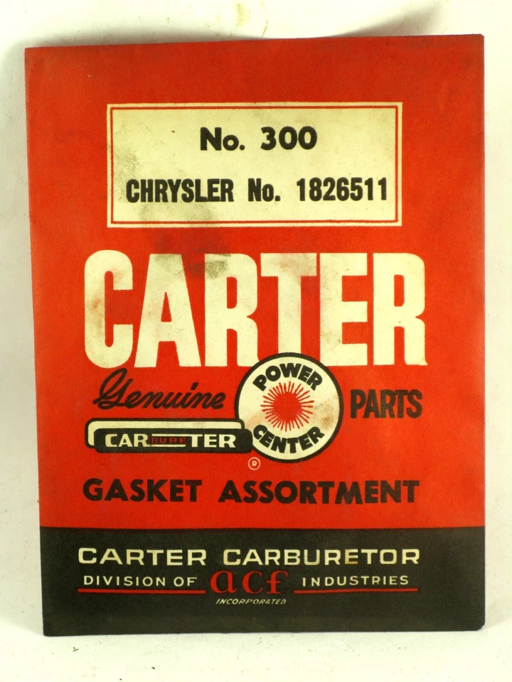 1957-1958 Plymouth Plaza Savoy Belvedere Fury V8 NEW carb gasket kit 300 - Image 1 of 1