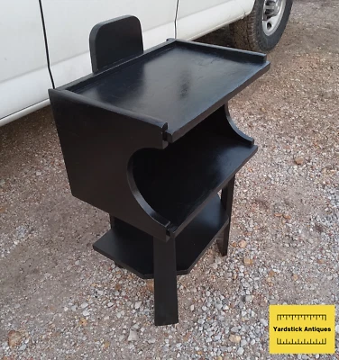 Mid Century Pine Black Bookshelf End Table / Side Table  (BST-28) - Image 1 of 4