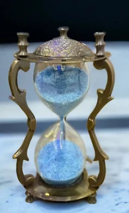 Sand Timer Hourglass Brass Nautical Maritime Hour Glass Vintage Sand Clock Gift - Picture 1 of 5