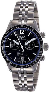 ROTARY Herren Armbanduhr Uhr watch Chrono “Les Originales” GS90152/04 schwarz 