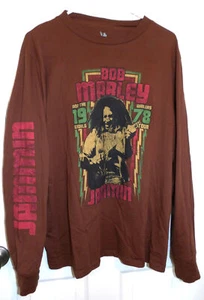 Ausgezeichnetes braunes ZION BOB MARLEY 1978 JAMMIN TOUR Langarmshirt - Medium - Bild 1 von 1
