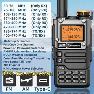 Do Quansheng UV-K6 Walkie Talkie 5W UV-K58 Dwukierunkowe radio Full Band Odbiornik US - Zdjęcie 1 z 27