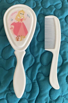 Disney Baby Sleeping Beauty Soft Bruch & Comb Set-White - Image 1 of 4