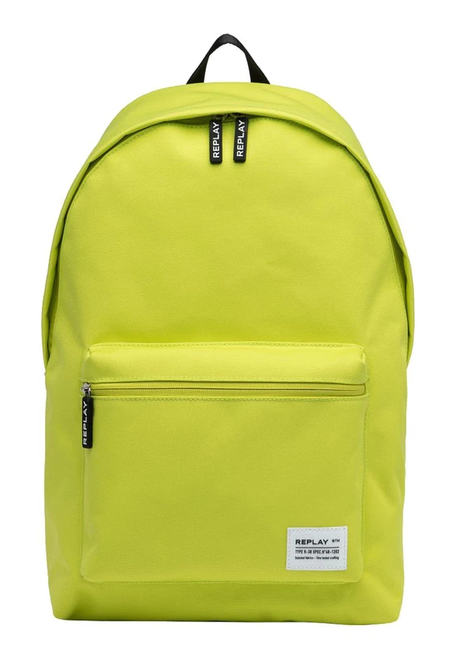 REPLAY Backpack Rucksack Rucksack LT Yellow Green neongelb schwarz Neu - Bild 1 von 3