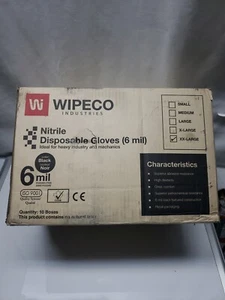 Wipeco Nitril 6 mil schwarz Einweghandschuh DN106-XXL Kiste mit 10 Boxen à 90 - Bild 1 von 4