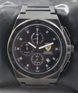 Luxury Ferrari Chronograph Black Dial "Date" Quartz Wristwatch "Keep Good Time" - Picture 1 of 8