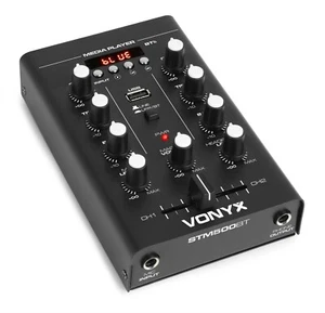 VONYX "STM500BT" 2-Kanal DJ USB & BLUETOOTH Mixer mit MP3 Player & LCD Display - Bild 1 von 5