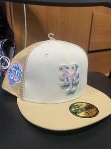 NEW ERA NEW YORK METS STITCH 50TH ANNIVERSARY GOLD EDITION 59FIFTY FITTED HAT - Picture 1 of 3
