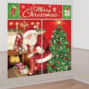 Magical Christmas Santa Scene Setter Wall Banner Party Decoration - Picture 1 of 1