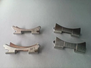 1 PAAR ENDSTÜCKE 557B 19mm. CURVI X ARMBAND OYSTER 78350 - Bild 1 von 2