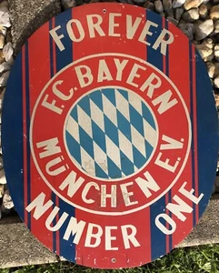 fc Bayern München Blechschild / Sehr Altes Sammlerstück / Forever Nr. 1 - Bild 1 von 3