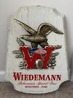 Late 1960s Wiedemann Bohemian Special Brew Beer Sign 18"x14" Embossed Plastic