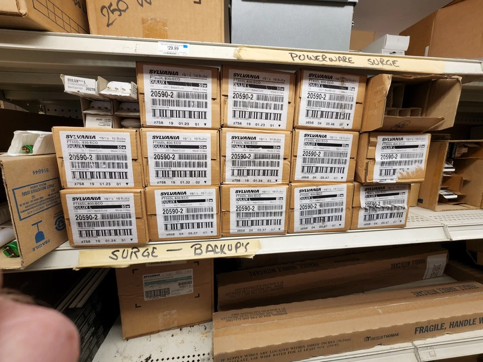 NEW 55w 4-PIN PL-L Fluorescent Light Bulb 3000K (10/case) - Image 1 of 1