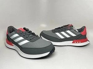 New Adidas Men S2G 24 Spikeless Golf Shoes (Grey/White-Prlv Scarlet)  MSRP $100 - Picture 1 of 7