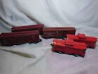 American Flyer lot of 5 Train Cars 2 Caboose #630 2 #929, #913 Freight S gauge