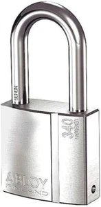 Abloy Sentry PL340/50B Hardened Steel Padlock w/ 2 Keys, Chrome Finish - Picture 1 of 5