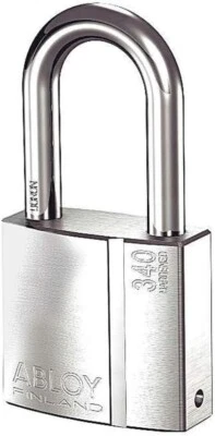 Abloy Sentry PL340/50B Hardened Steel Padlock w/ 2 Keys, Chrome Finish - Image 1 of 4